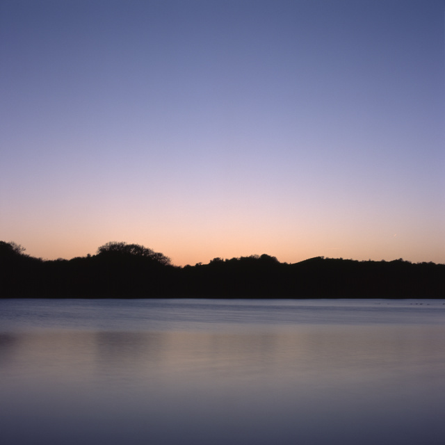 Lake after sunset long exposure