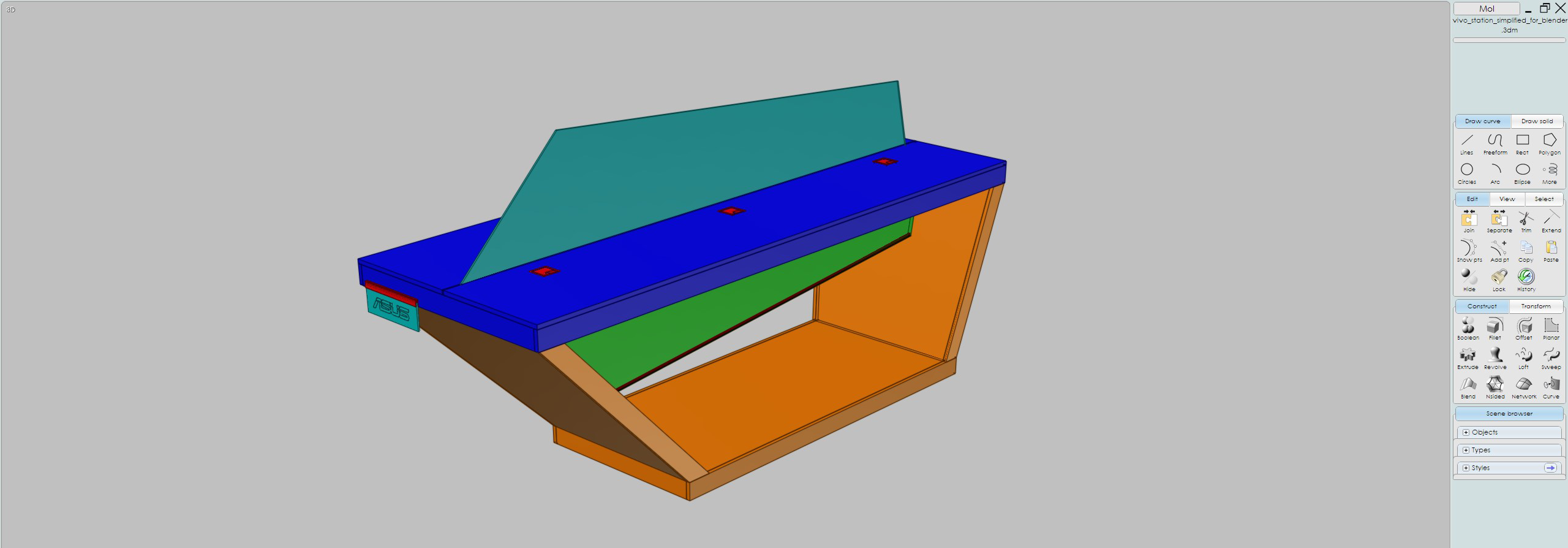 Production model in MoI3D