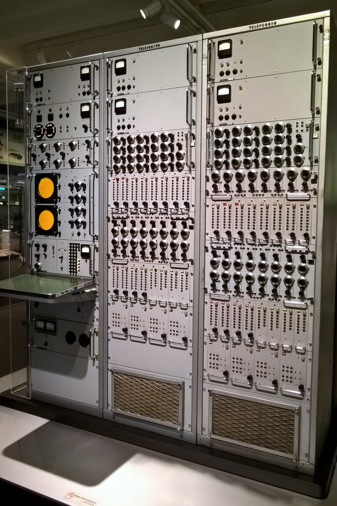 Telefunken analogue computer on display at Vienna Technical Museum